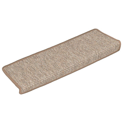 Stufenmatten 15 Stk. 65x21x4 cm Hellbraun Rechteckiger Rand