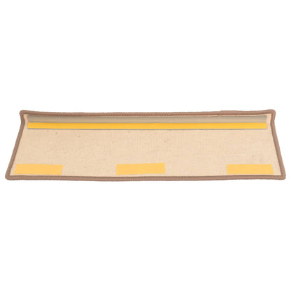Stufenmatten 15 Stk. 65x21x4 cm Hellbraun Rechteckiger Rand