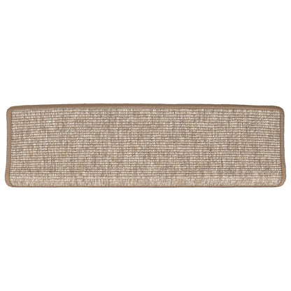 Stufenmatten 15 Stk. 65x21x4 cm Hellbraun Rechteckiger Rand