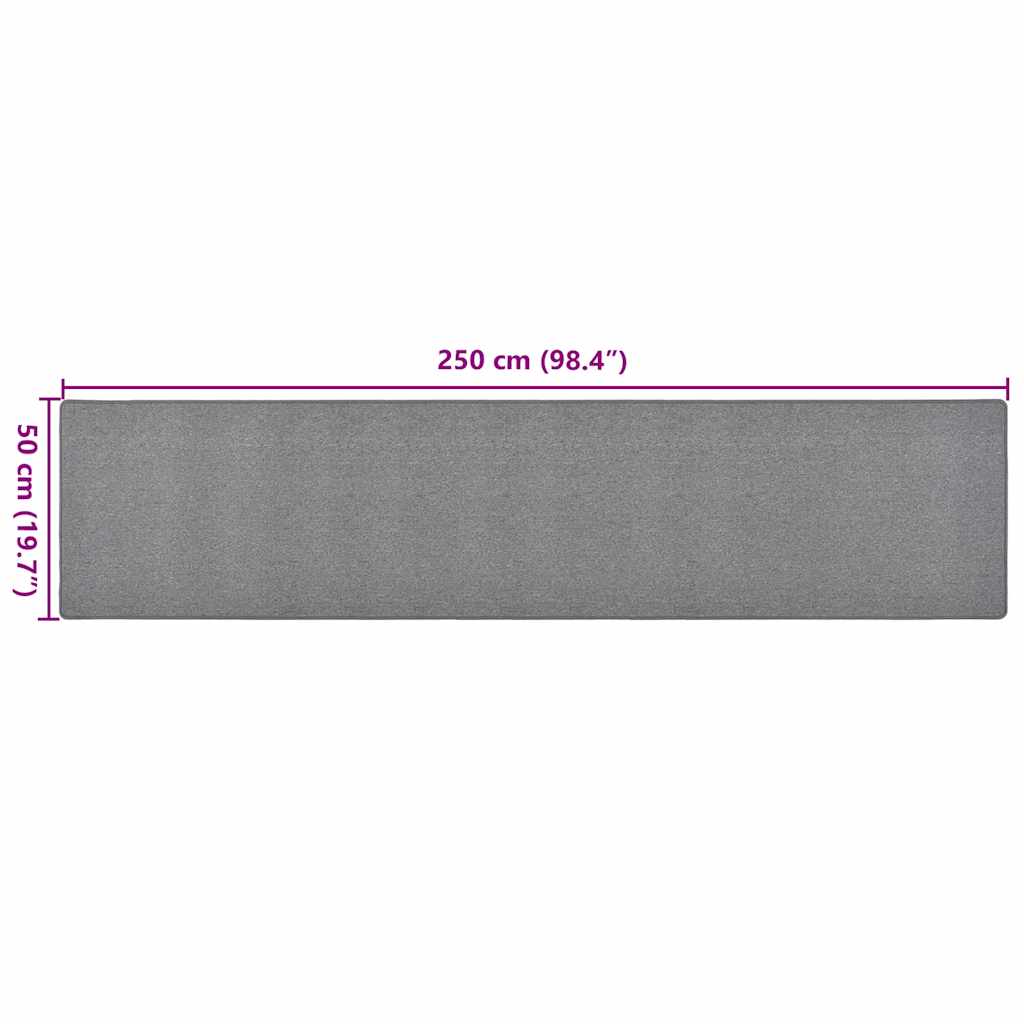 Teppichläufer Dunkelgrau 50x250 cm