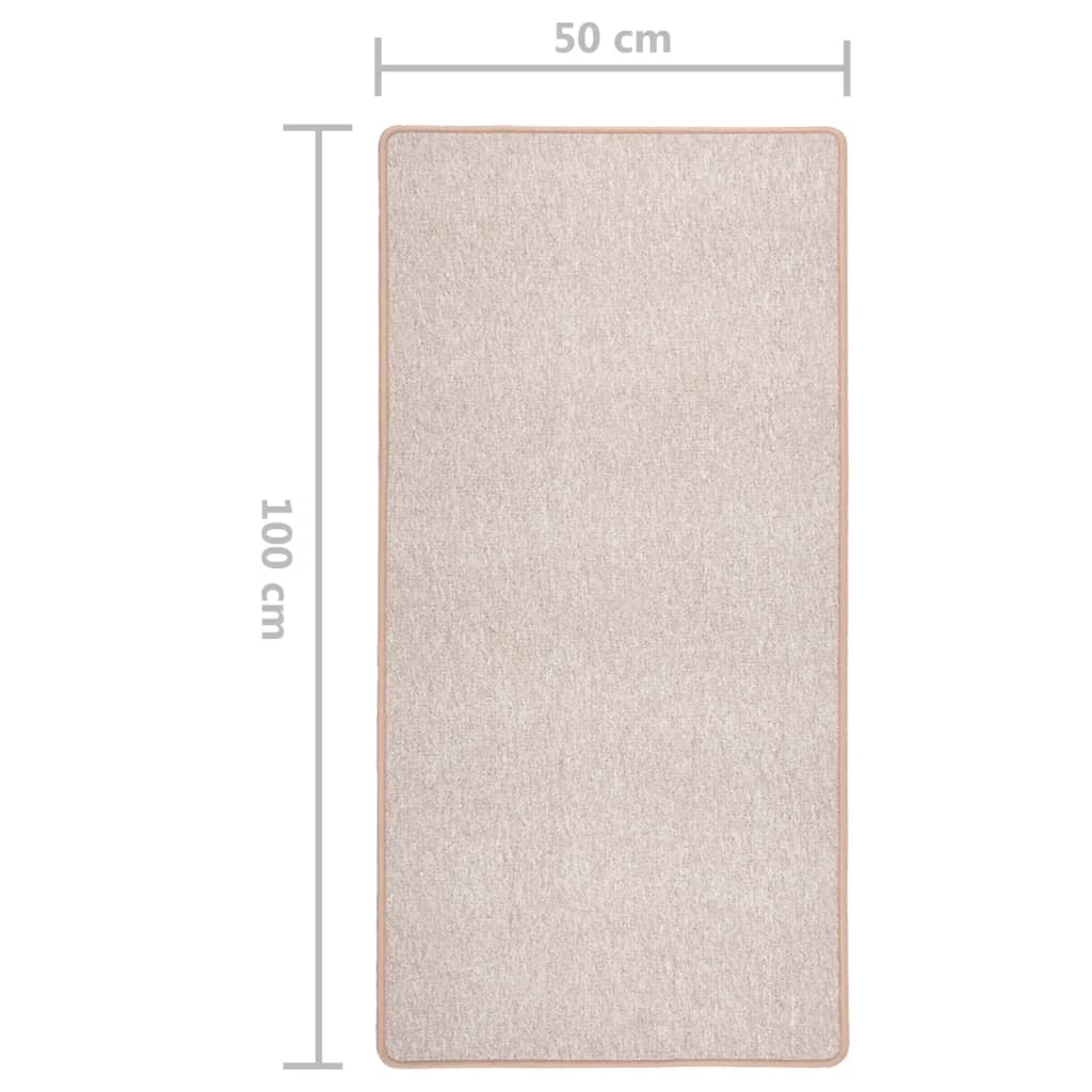 Teppichläufer Taupe 50x100 cm