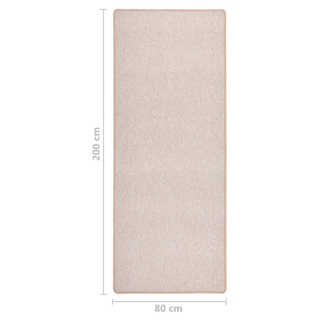 Teppichläufer Taupe 80x200 cm