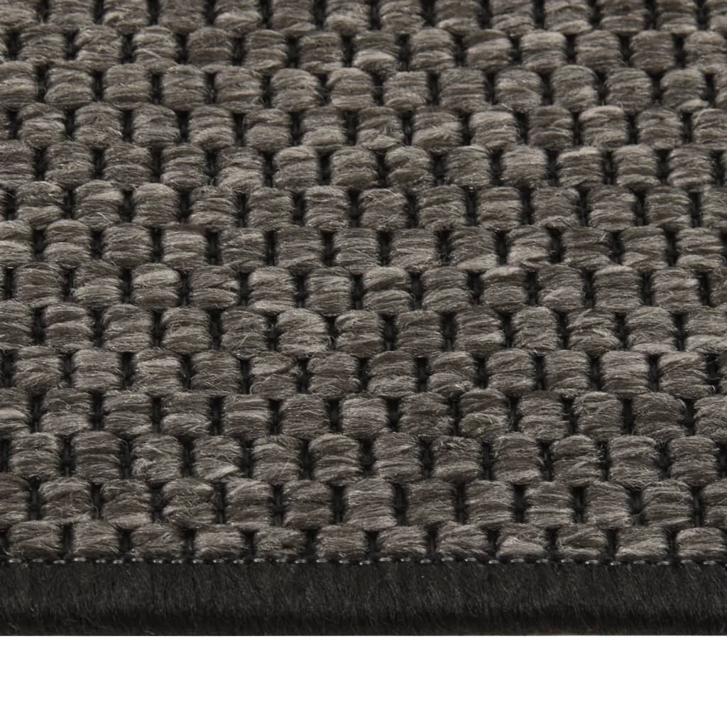Teppichläufer Sisal-Optik Anthrazit 80x200 cm