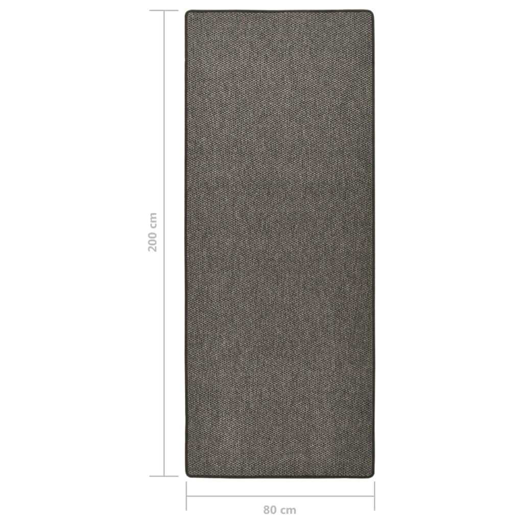 Teppichläufer Sisal-Optik Anthrazit 80x200 cm