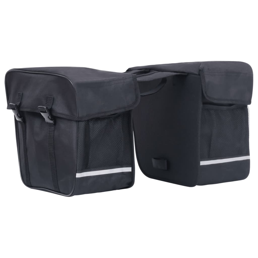 Sacoche de vélo double pour porte-bagages étanche 35 L noir