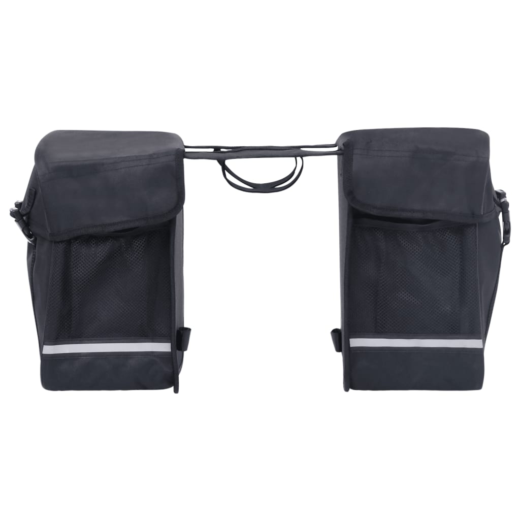 Sacoche de vélo double pour porte-bagages étanche 35 L noir