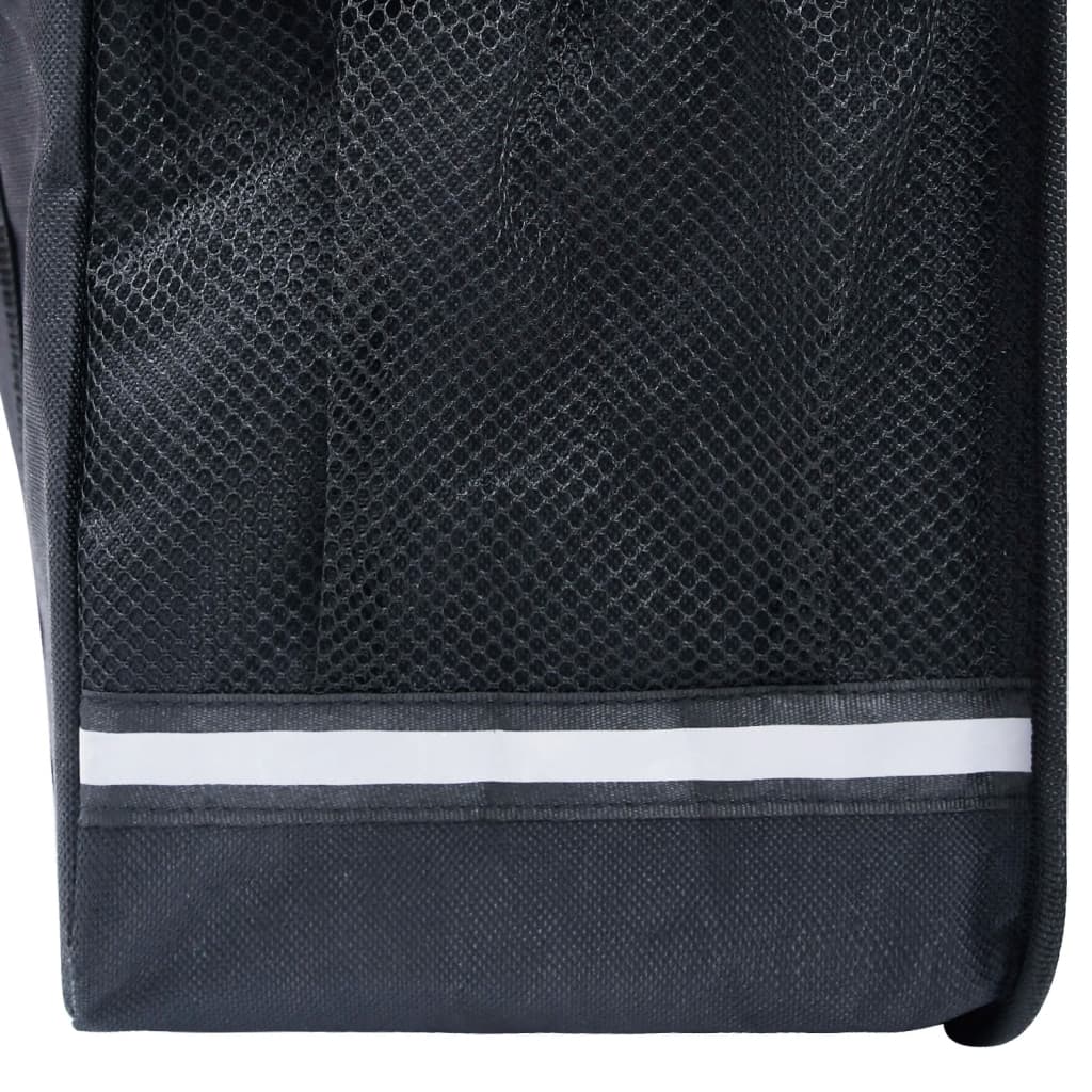 Sacoche de vélo double pour porte-bagages étanche 35 L noir