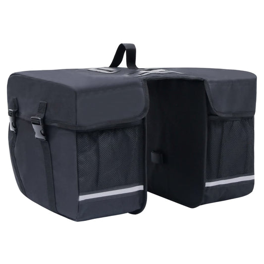 Sacoche de vélo double pour porte-bagages étanche 35 L noir