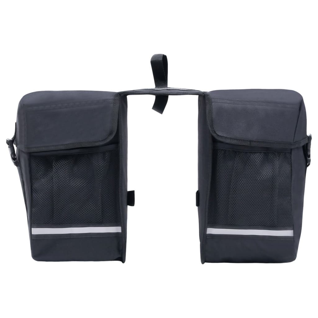 Sacoche de vélo double pour porte-bagages étanche 35 L noir