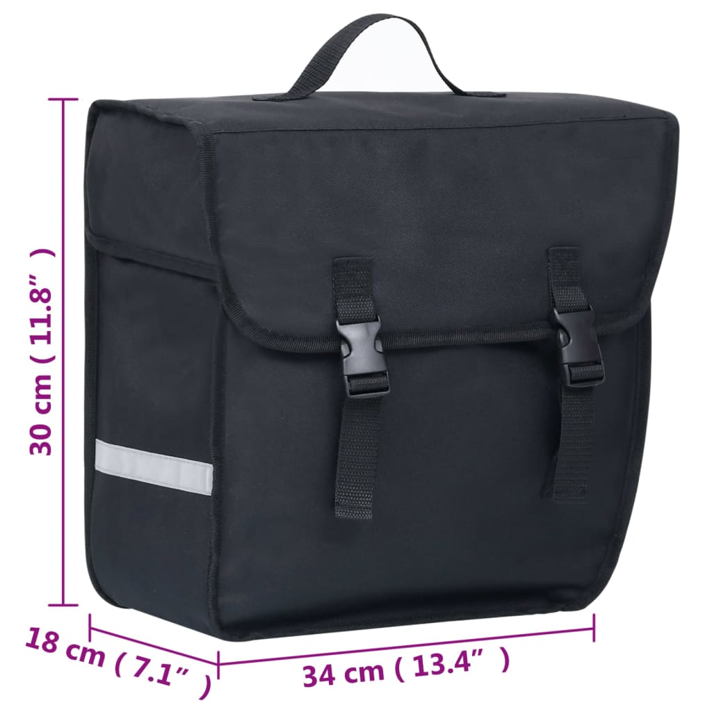 Sacoche de vélo pour porte-bagages étanche 21 L noir