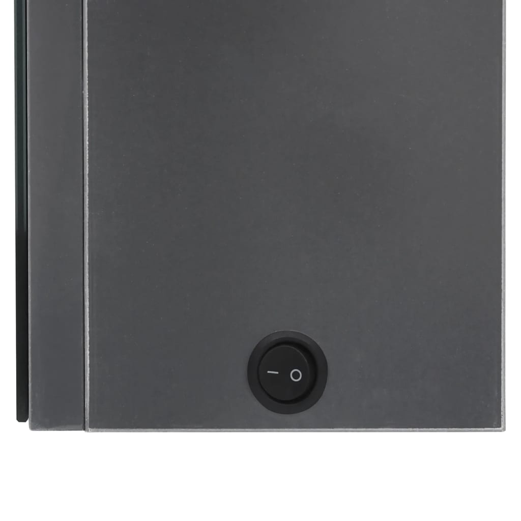 LED mirror cabinet for the bathroom, glossy grey, 50 x 14 x 60 cm