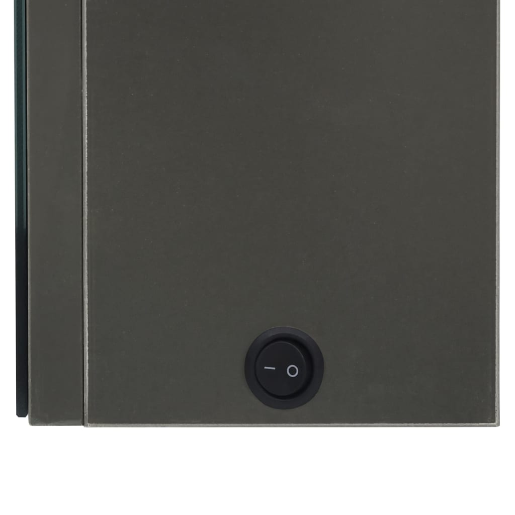 Armoire de toilette à LED anthracite 50x14x60 cm