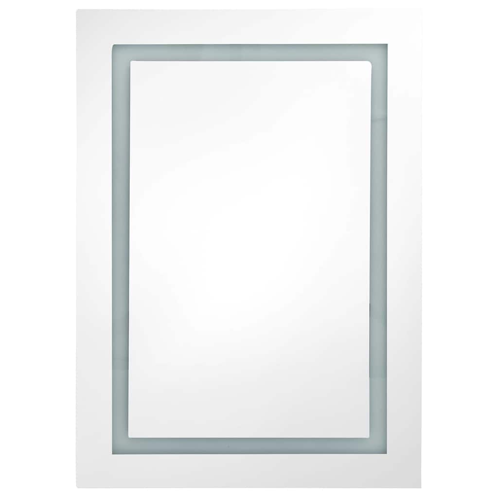 LED-Spiegelschrank fürs Bad Glänzend Schwarz 50x13x70 cm