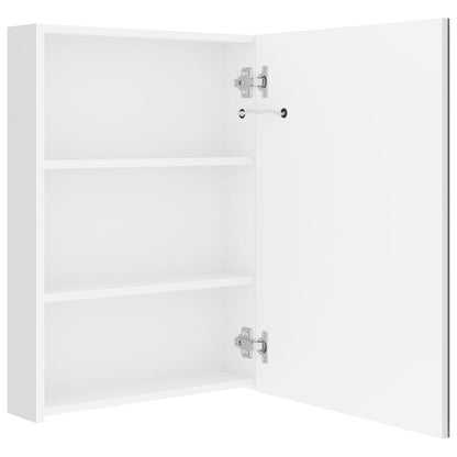 LED-Spiegelschrank fürs Bad Glänzend Weiß 50x13x70 cm