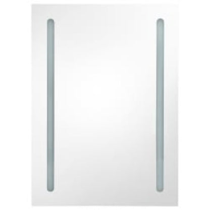 LED-Spiegelschrank fürs Bad Glänzend Weiß 50x13x70 cm