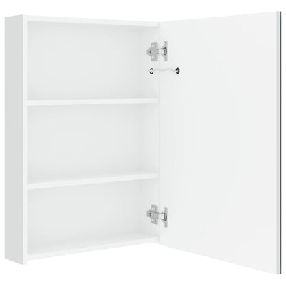 LED-Spiegelschrank fürs Bad Glänzend Weiß 50x13x70 cm