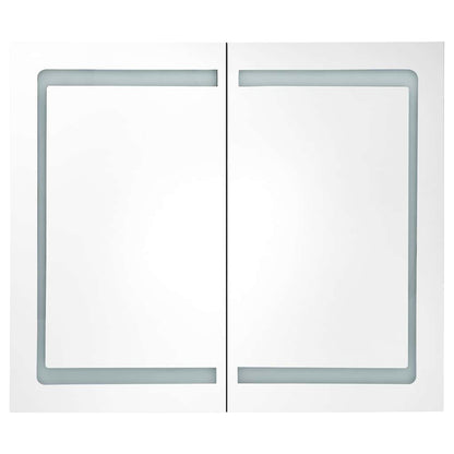 LED-Spiegelschrank fürs Bad Betongrau 80x12x68 cm