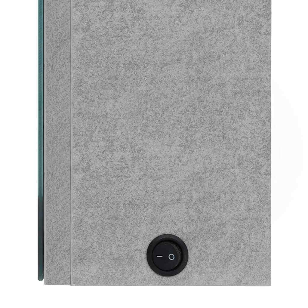 LED-Spiegelschrank fürs Bad Betongrau 80x12x68 cm