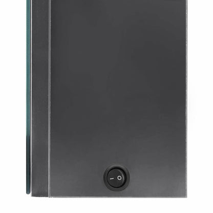 Badezimmerspiegelschrank Hochglanz-Grau 80 x 12 x 68 cm