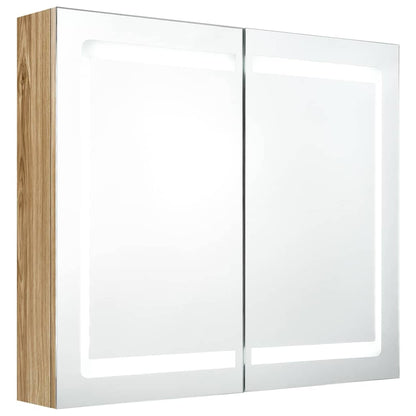 Badezimmerspiegelschrank Eiche 80 x 12 x 68 cm Holzwerkstoff