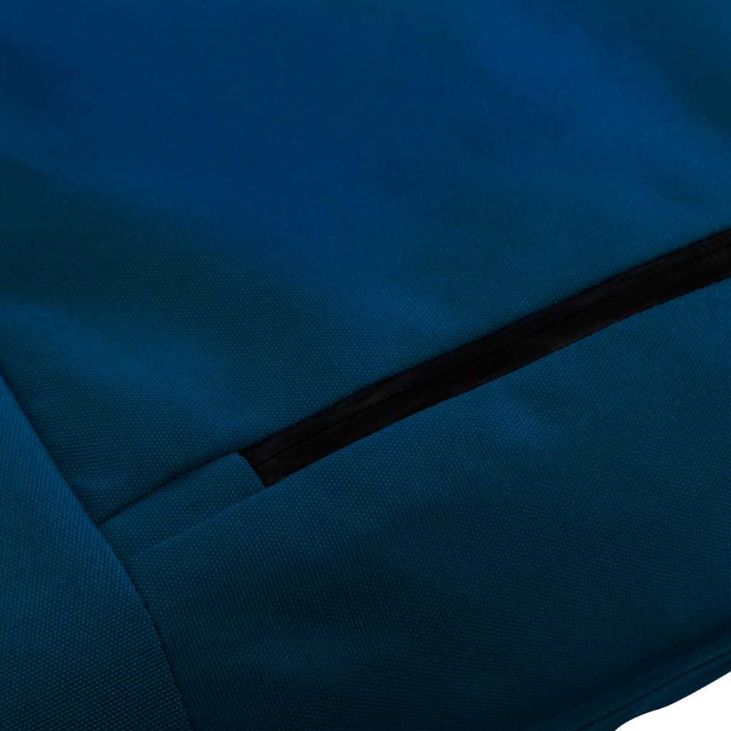 Chaise longue pliante en tissu Oxford, bleu marine