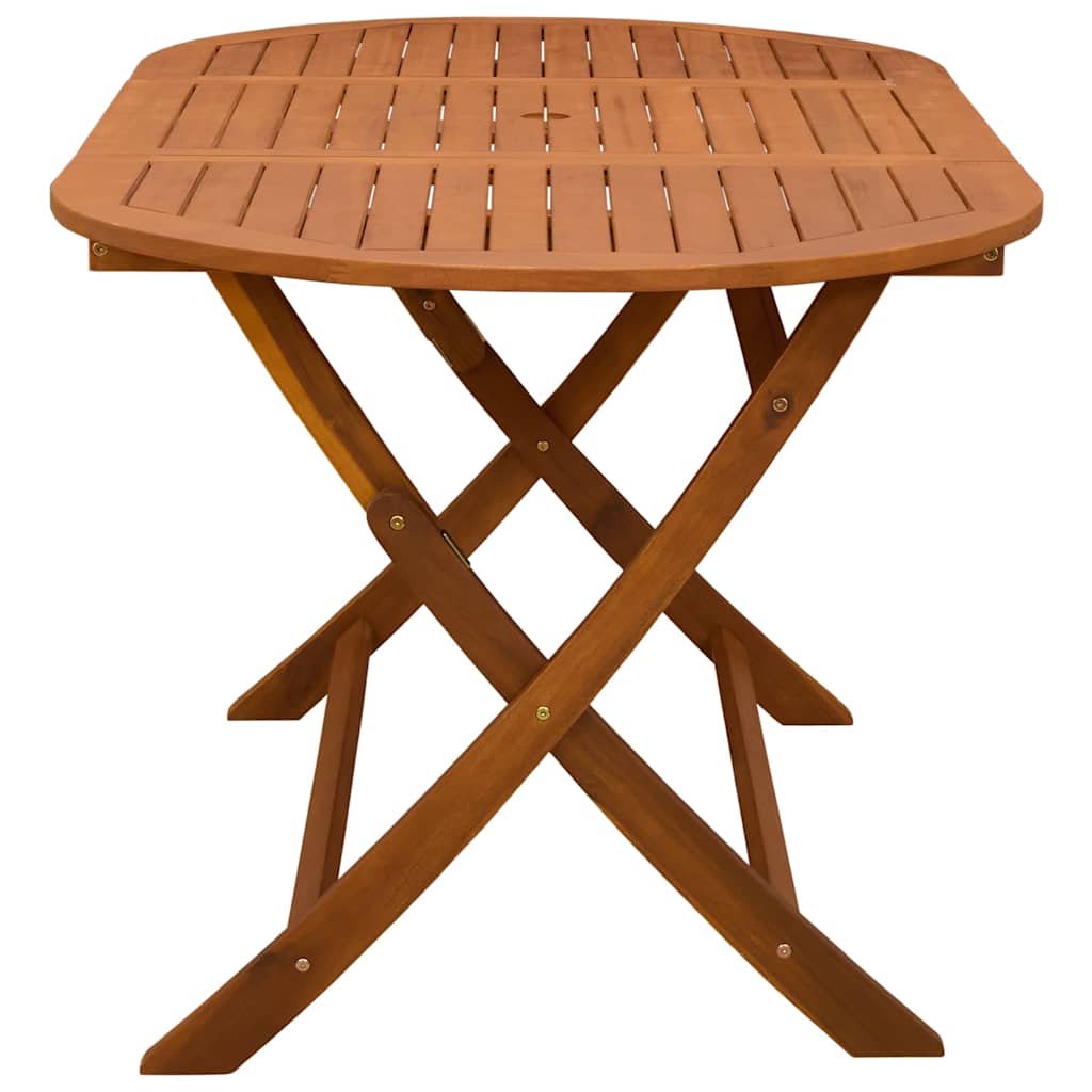 Klappbarer Gartentisch 160x85x75 cm Massivholz Eukalyptus