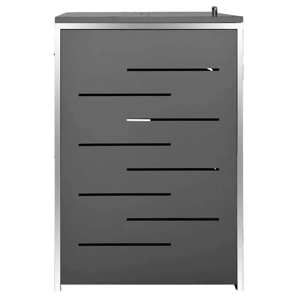 Mülltonnenbox für 4 Tonnen 276,5x77,5x115 cm Edelstahl