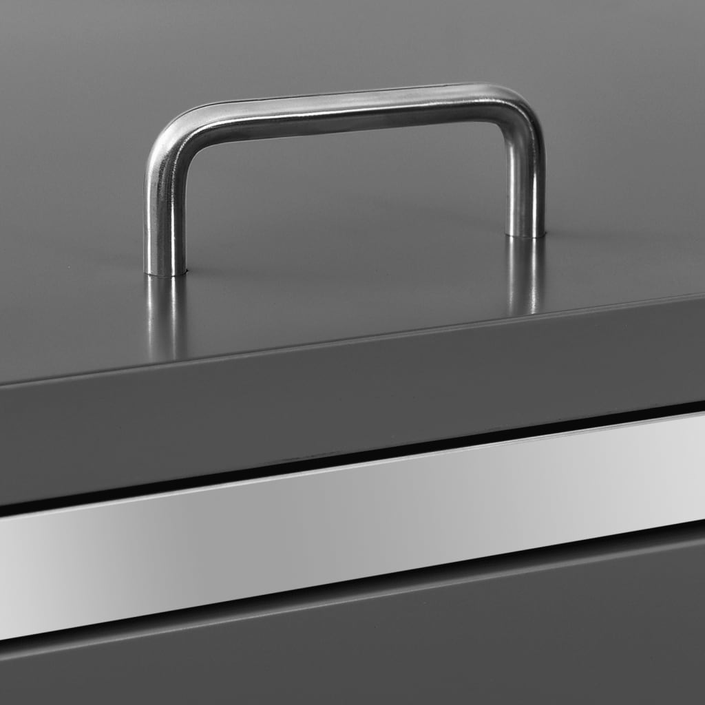 Mülltonnenbox für 4 Tonnen 276,5x77,5x115 cm Edelstahl