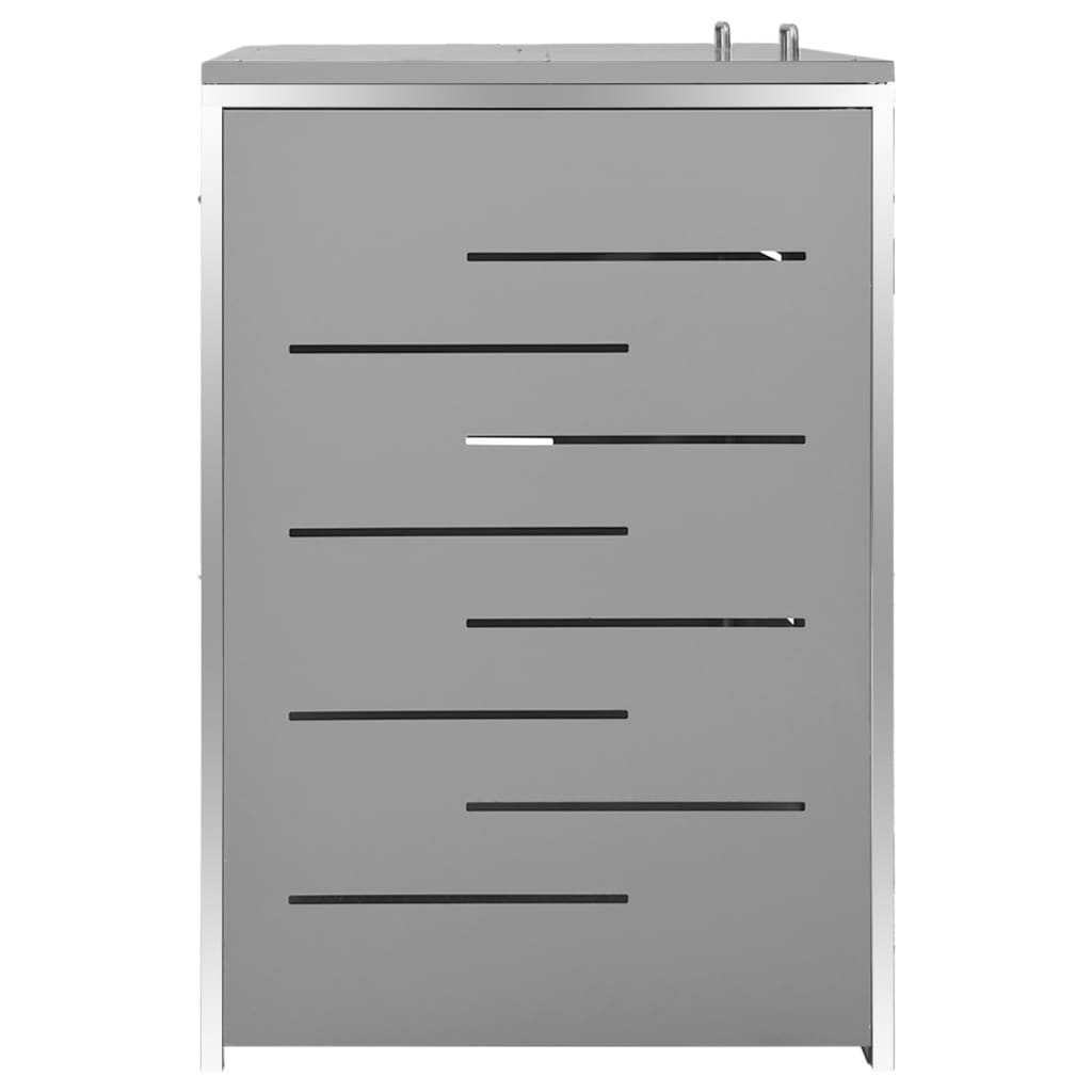 Mülltonnenbox für 2 Tonnen 138x77,5x115 cm Edelstahl