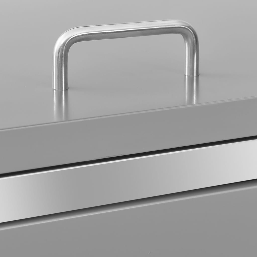 Mülltonnenbox für 2 Tonnen 138x77,5x115 cm Edelstahl