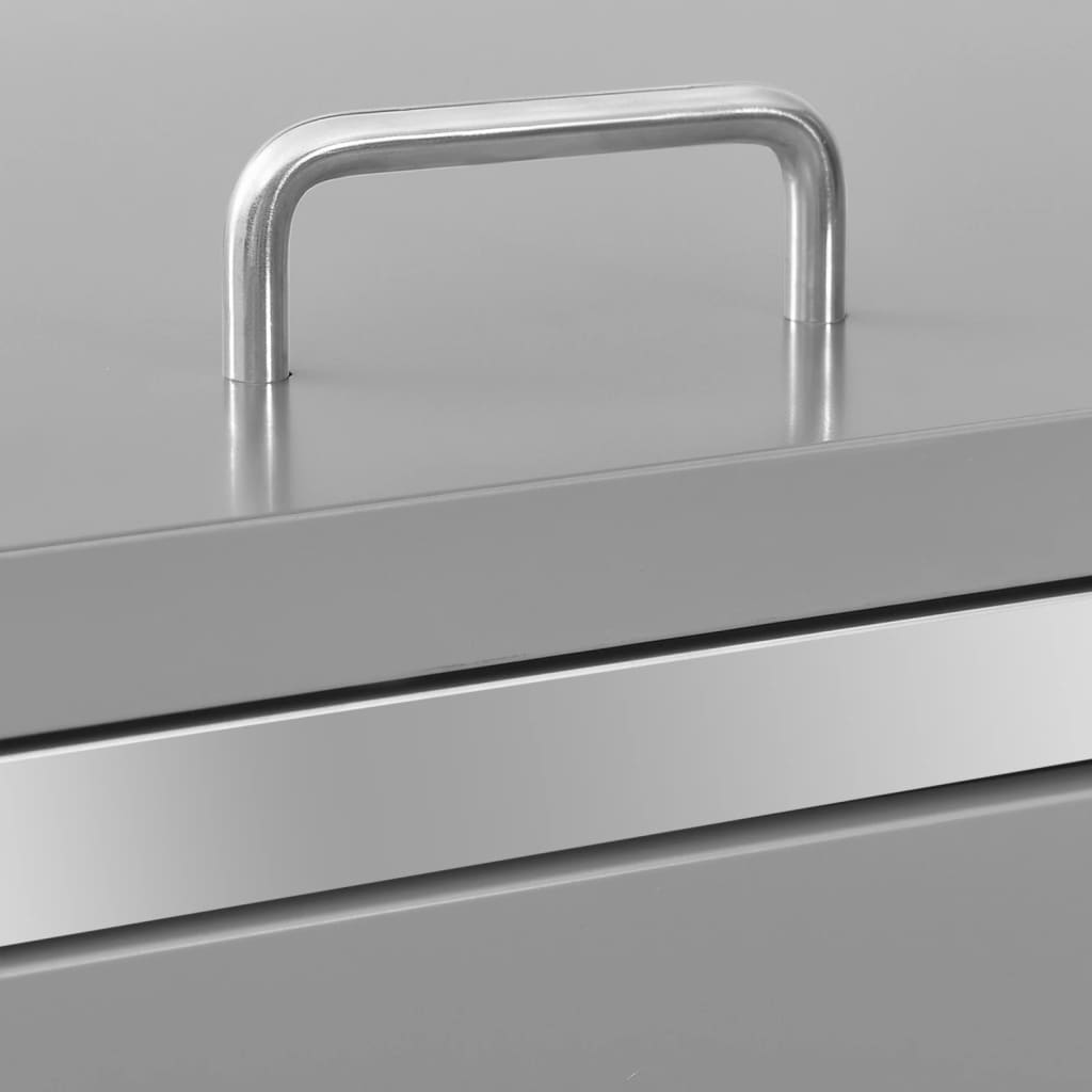 Mülltonnenbox für 4 Tonnen 276,5x77,5x115 cm Edelstahl