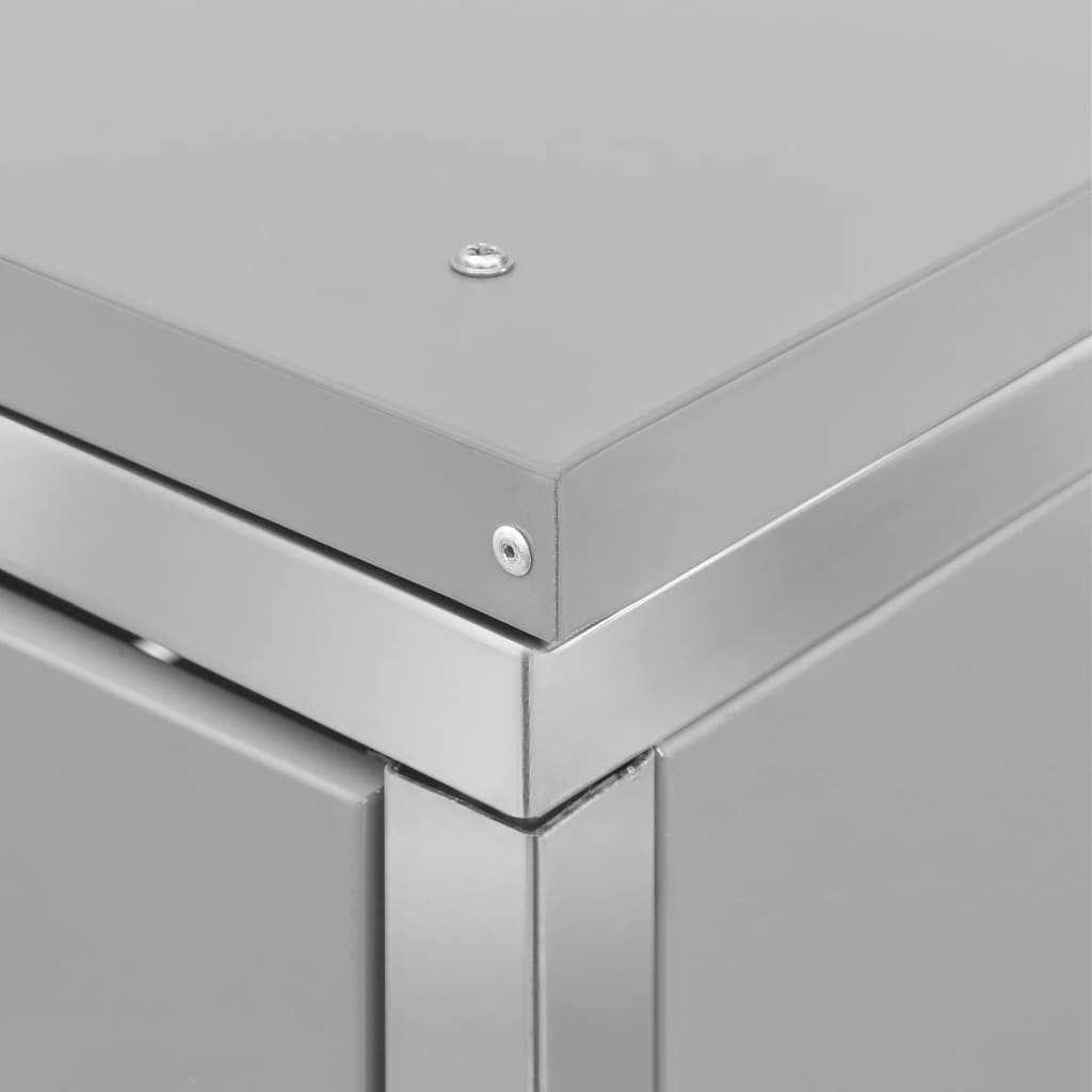 Mülltonnenbox für 4 Tonnen 276,5x77,5x115 cm Edelstahl