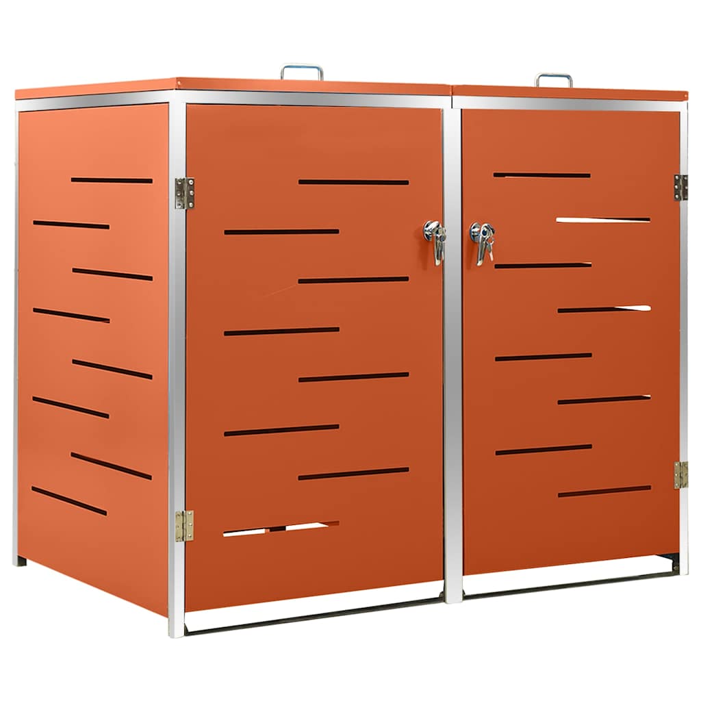 Mülltonnenbox für 2 Tonnen 138x77,5x115 cm Edelstahl