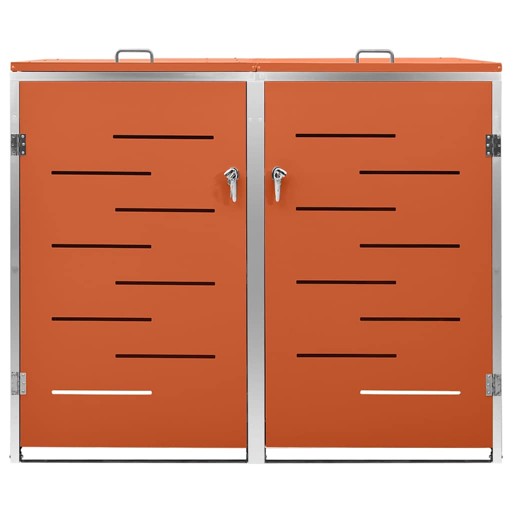 Mülltonnenbox für 2 Tonnen 138x77,5x115 cm Edelstahl