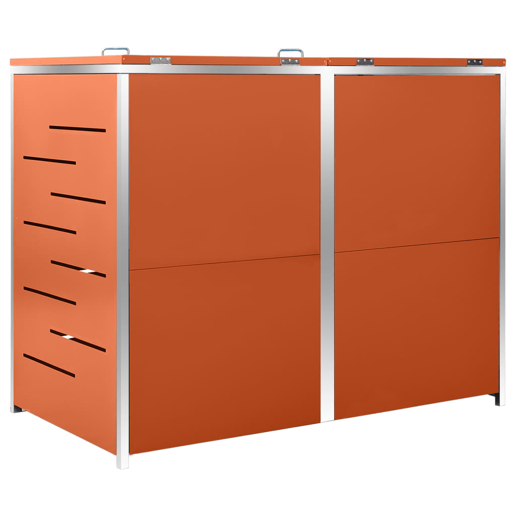 Mülltonnenbox für 2 Tonnen 138x77,5x115 cm Edelstahl