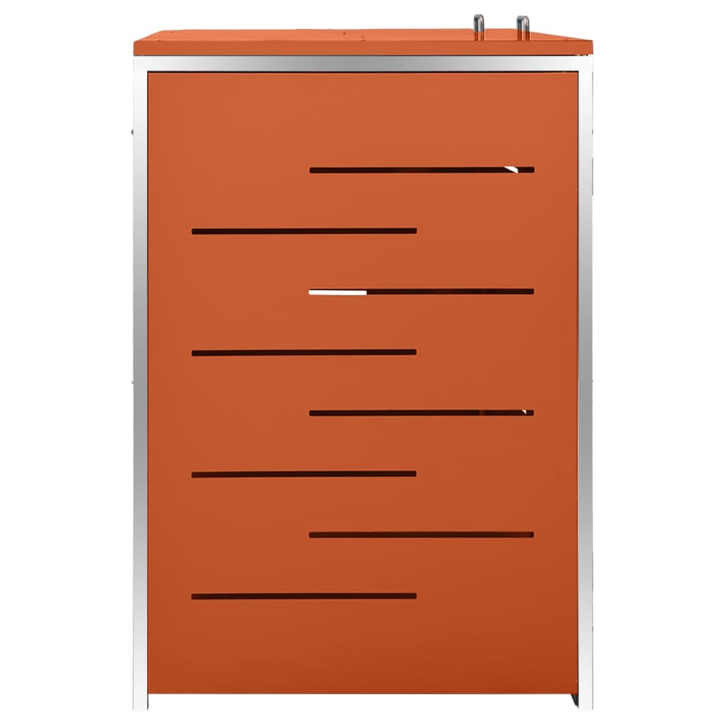 Mülltonnenbox für 2 Tonnen 138x77,5x115 cm Edelstahl