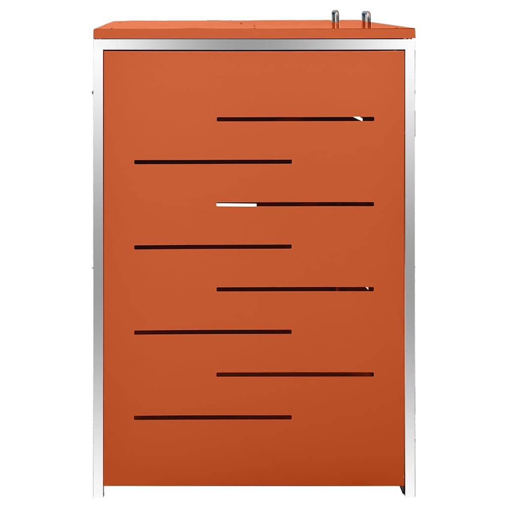 Mülltonnenbox für 2 Tonnen 138x77,5x115 cm Edelstahl