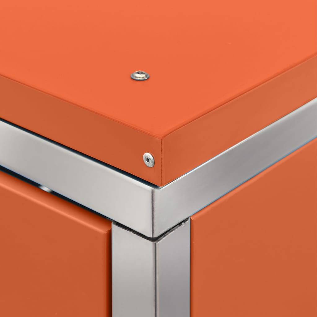 Mülltonnenbox für 2 Tonnen 138x77,5x115 cm Edelstahl