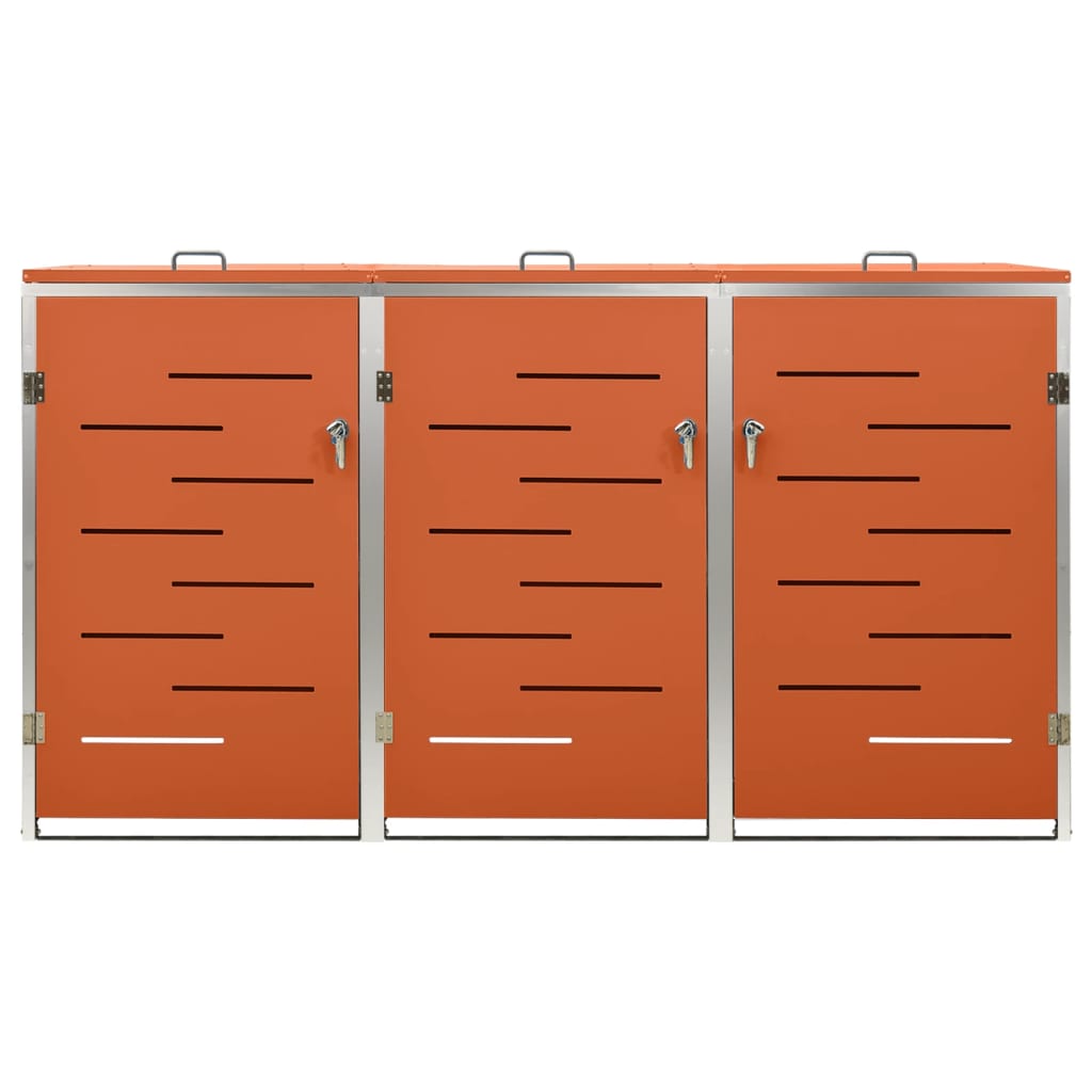 Mülltonnenbox für 3 Tonnen 207x77,5x115 cm Edelstahl