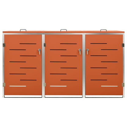 Mülltonnenbox für 3 Tonnen 207x77,5x115 cm Edelstahl