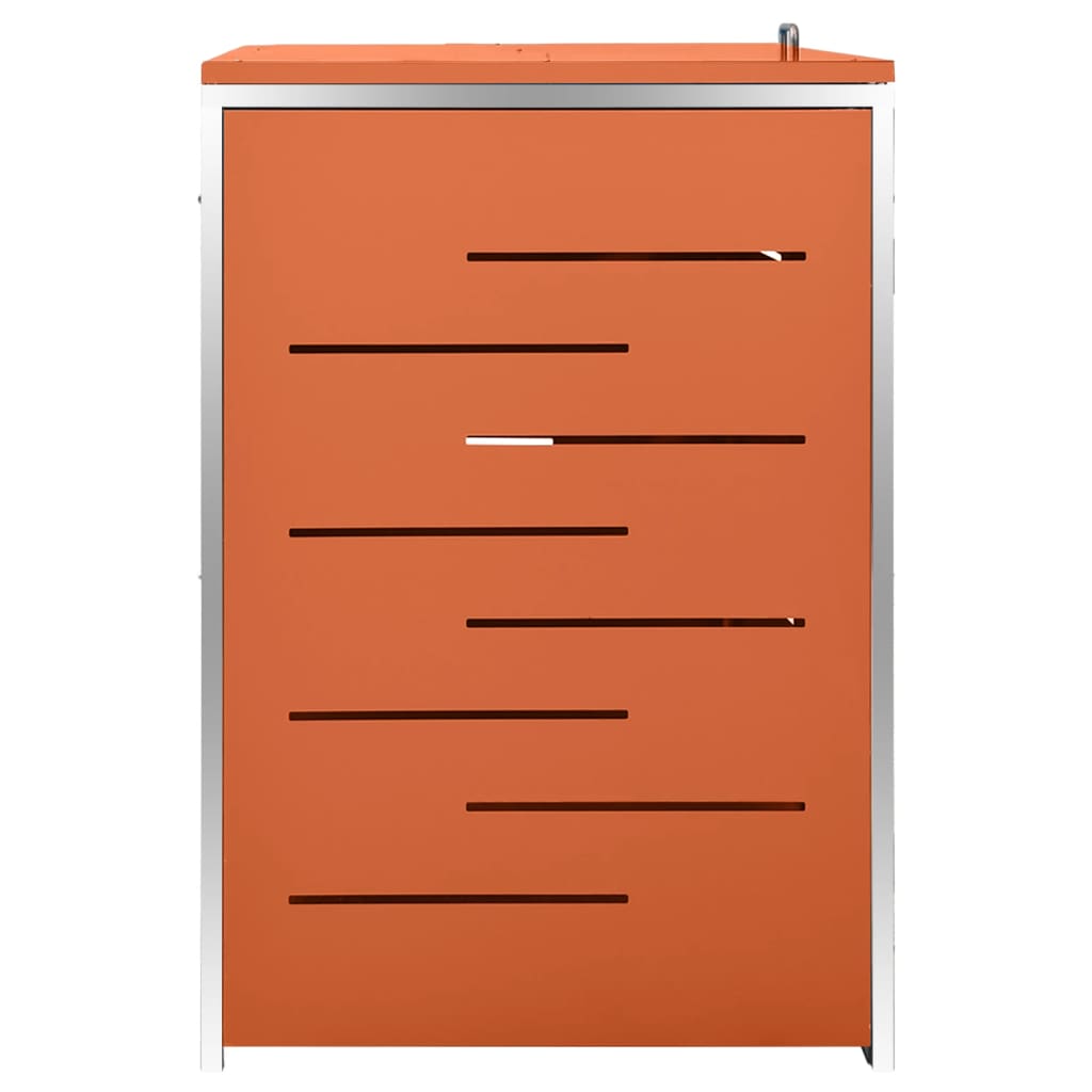 Mülltonnenbox für 4 Tonnen 276,5x77,5x115 cm Edelstahl
