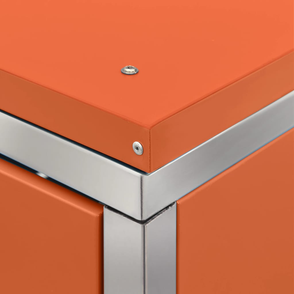 Mülltonnenbox für 4 Tonnen 276,5x77,5x112,5 cm Edelstahl