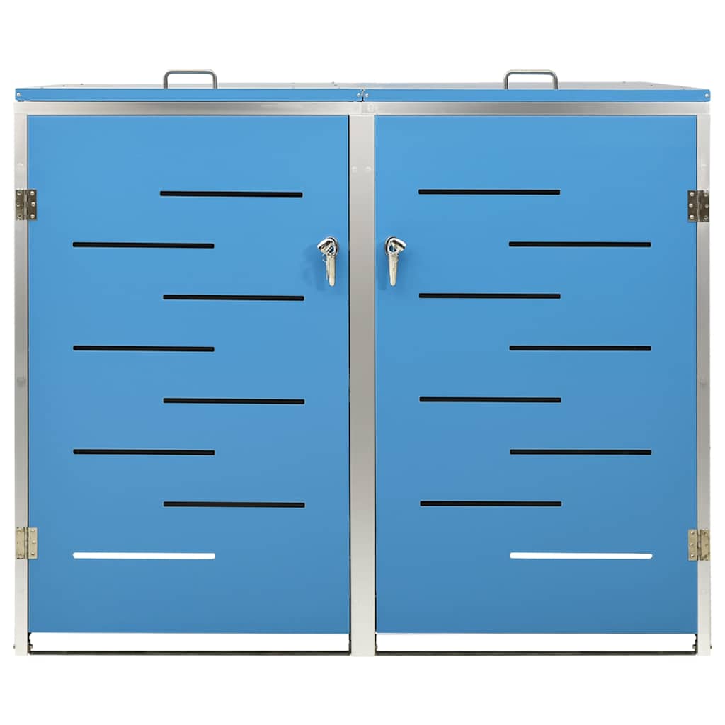 Mülltonnenbox für 2 Tonnen 138x77,5x115 cm Edelstahl