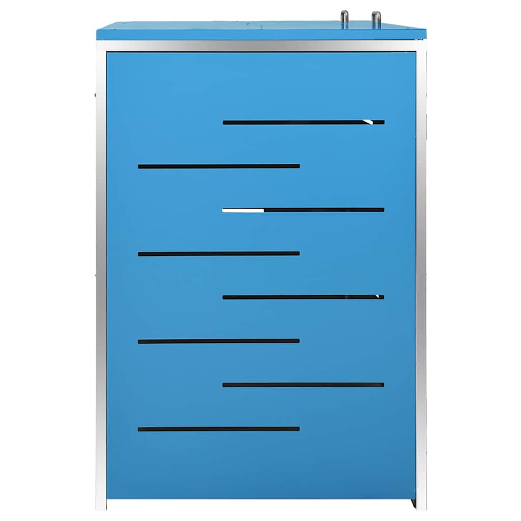 Mülltonnenbox für 2 Tonnen 138x77,5x115 cm Edelstahl