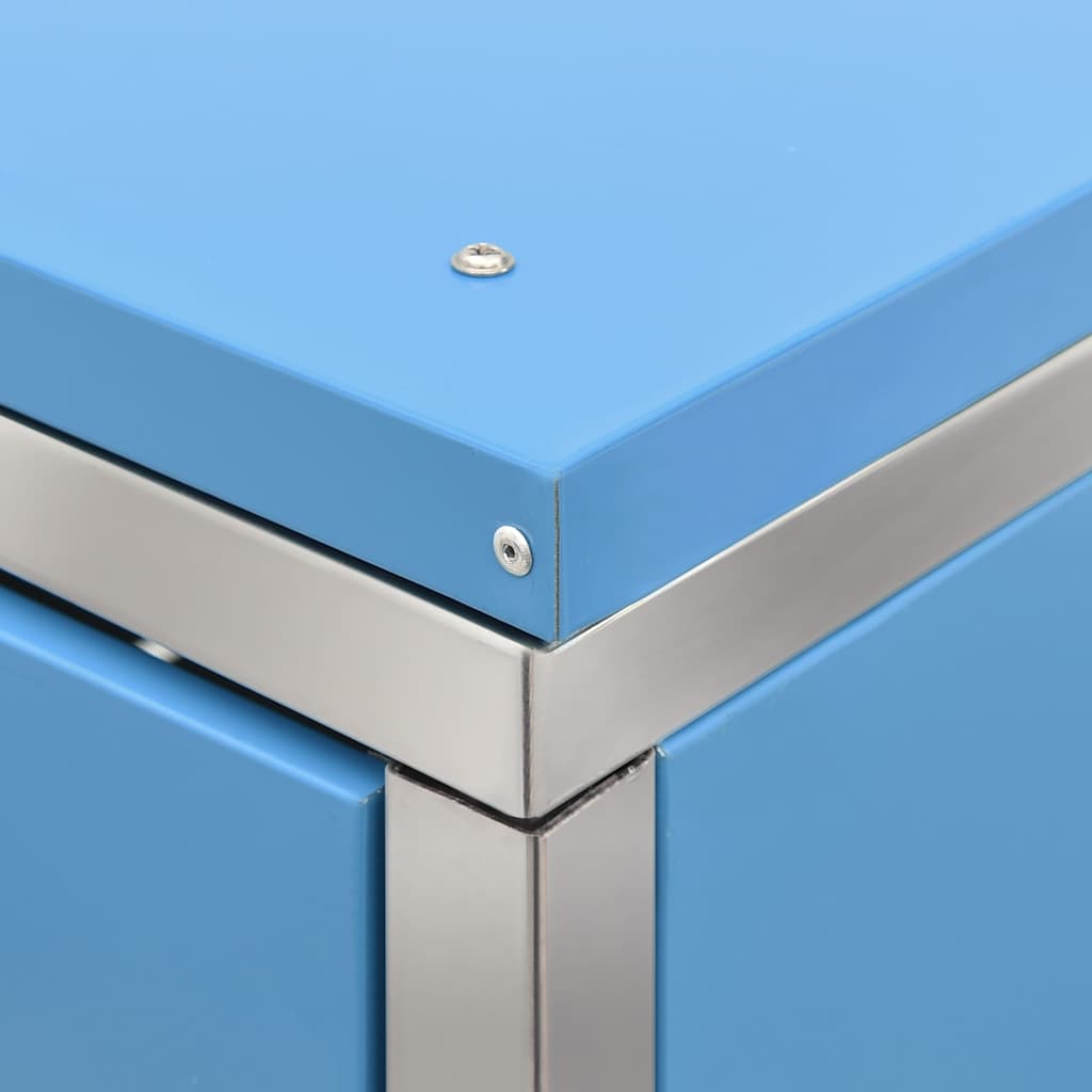 Mülltonnenbox für 2 Tonnen 138x77,5x115 cm Edelstahl