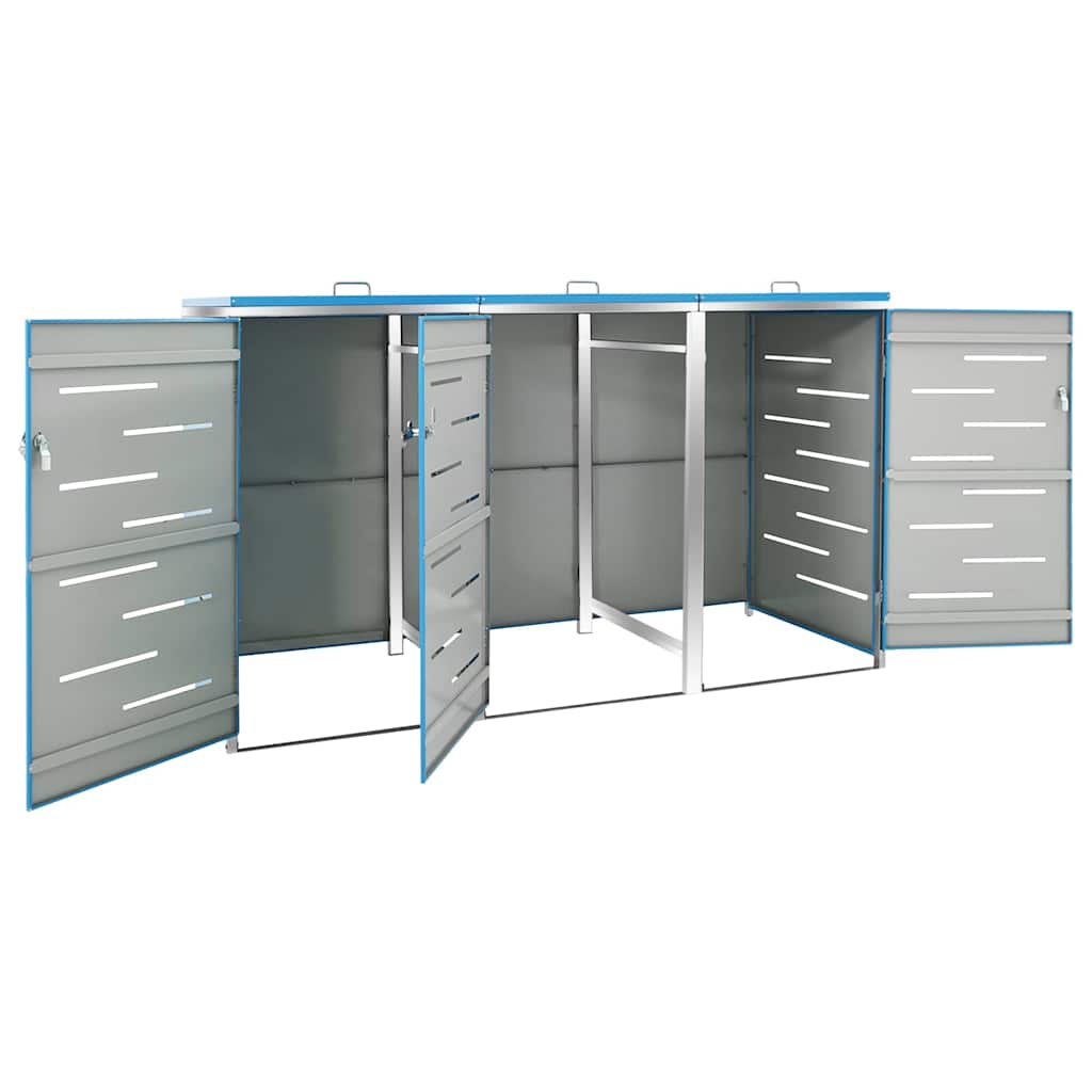 Mülltonnenbox für 3 Tonnen 207x77,5x115 cm Edelstahl