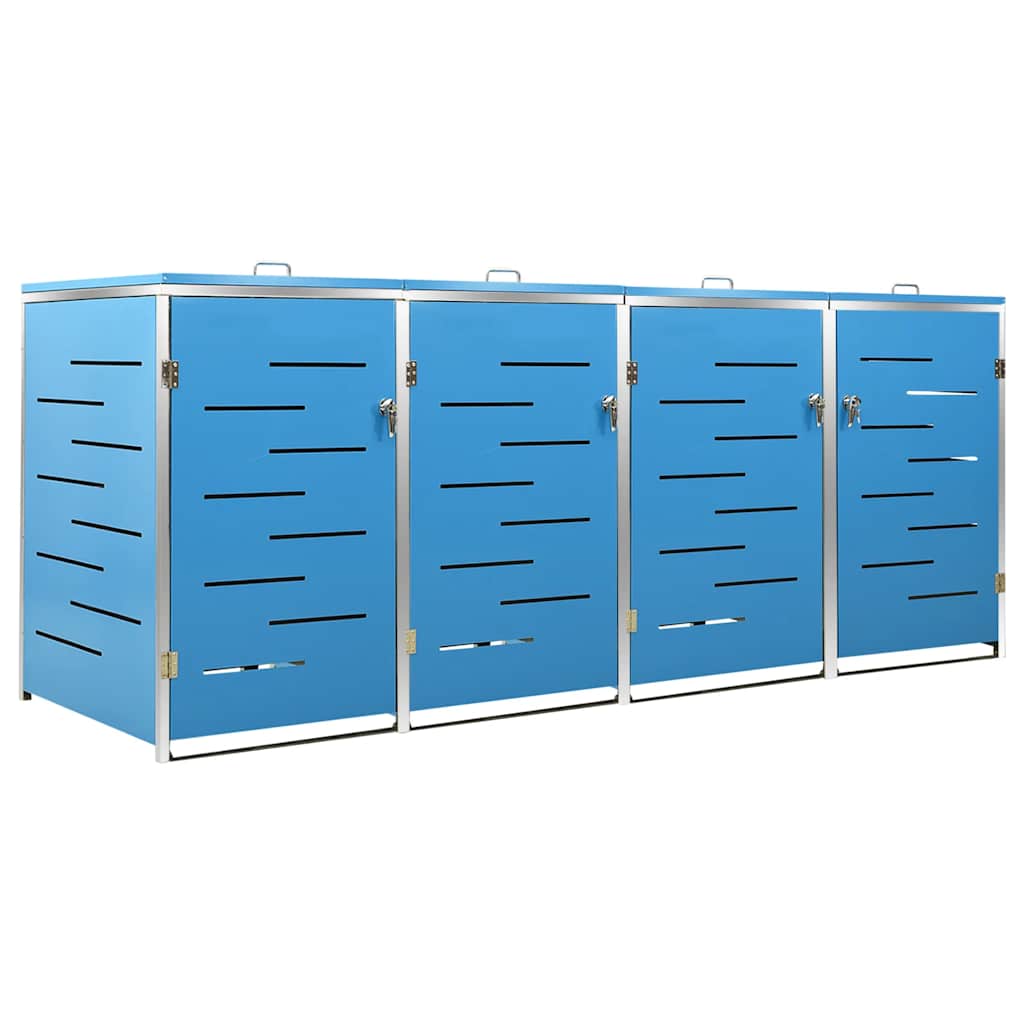 Mülltonnenbox für 4 Tonnen 276,5x77,5x115 cm Edelstahl