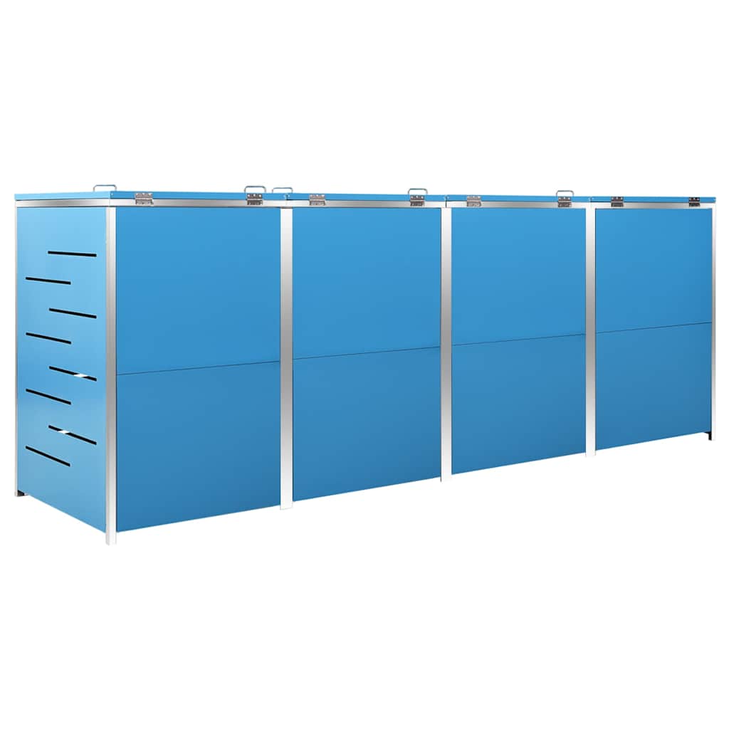 Mülltonnenbox für 4 Tonnen 276,5x77,5x115 cm Edelstahl