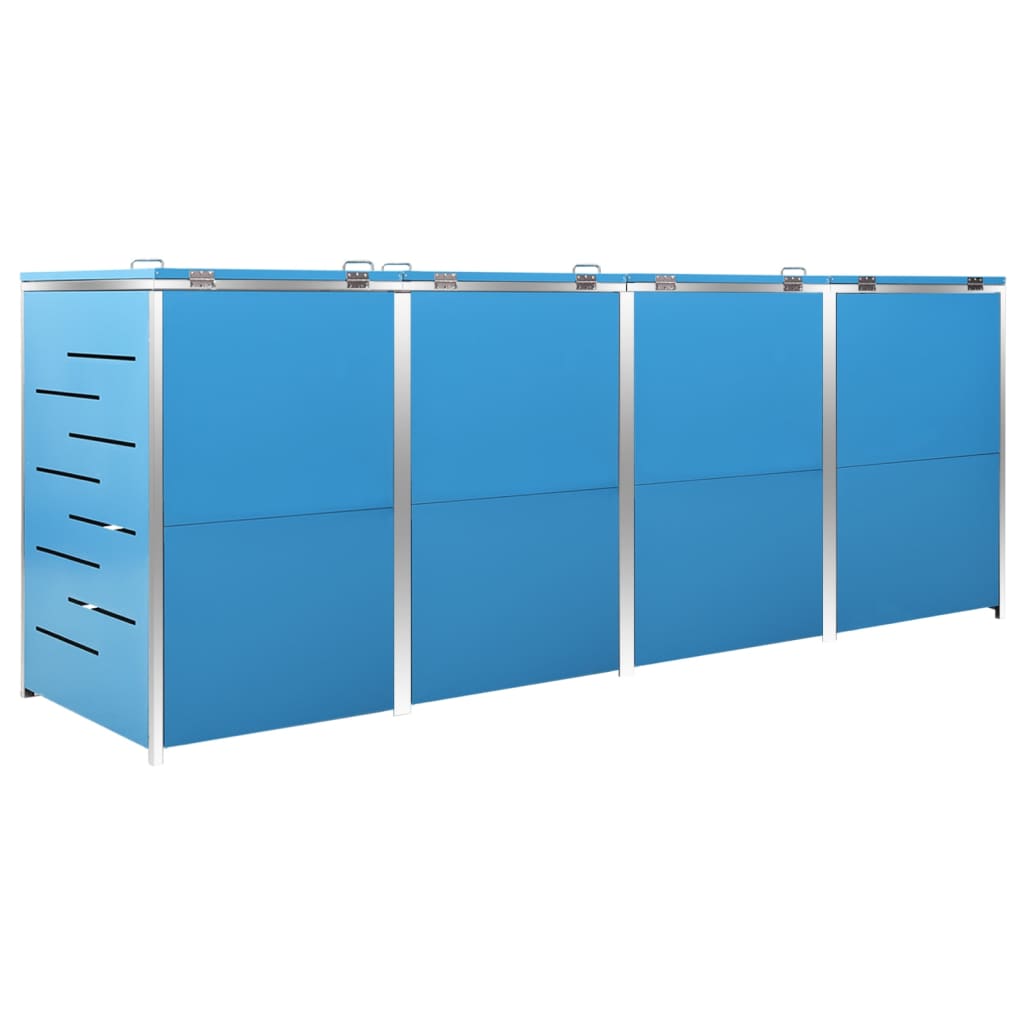 Mülltonnenbox für 4 Tonnen 276,5x77,5x115 cm Edelstahl