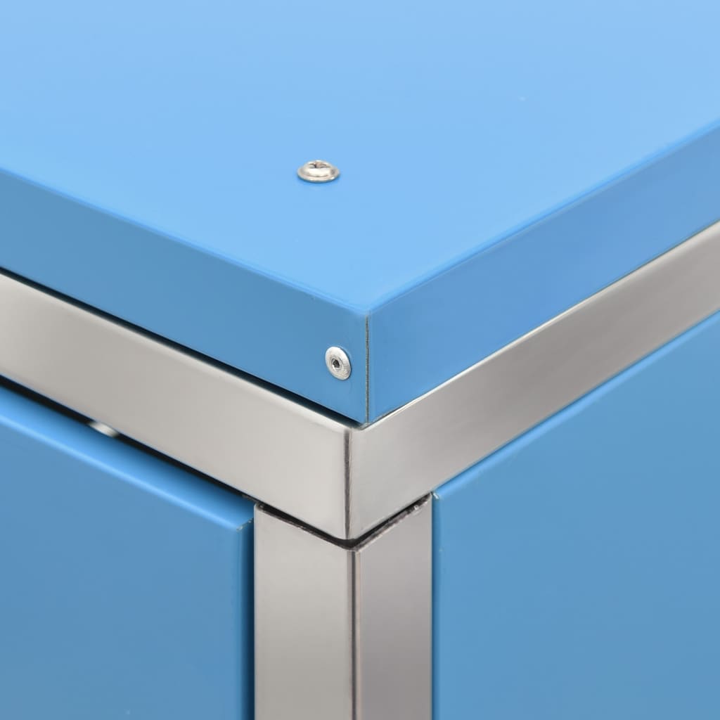 Mülltonnenbox für 4 Tonnen 276,5x77,5x115 cm Edelstahl